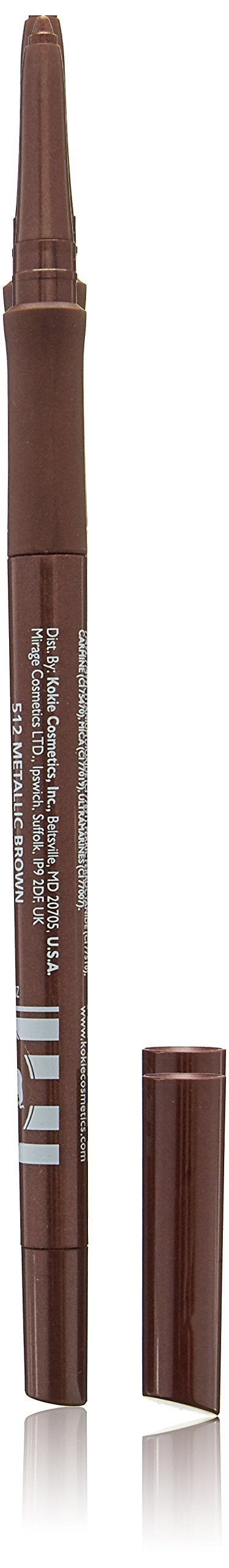 Kokie Cosmetics Retractable Kohl Eyeliner Metallic Brown 0012 Ounce