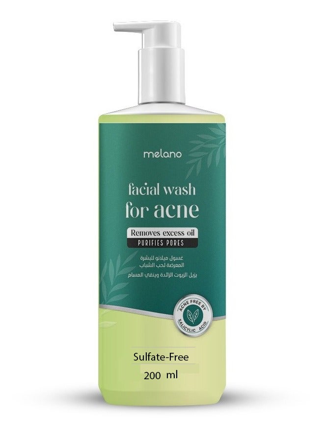MELANO Melano Facial Wash For Acne 200 ml - Image 1