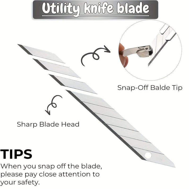 24pcs Stainless Steel Utility Knife Blades For Craft Office Home Cut - Image 4