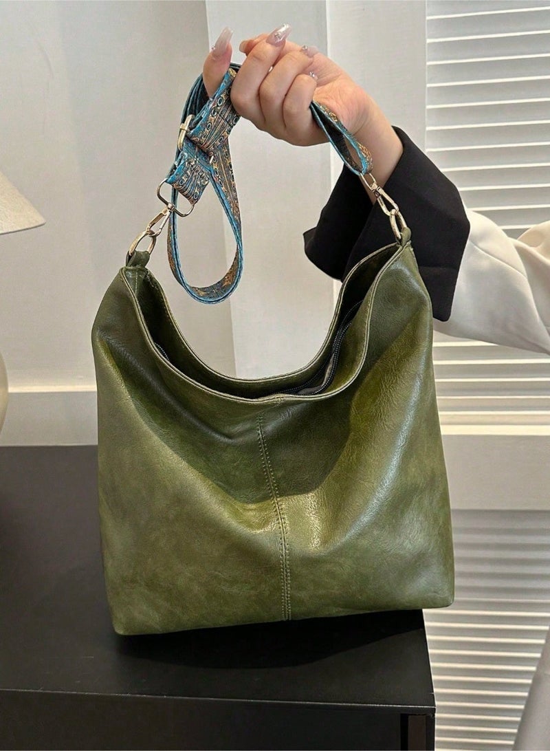 shein New Fashion Handbag, Shoulder Bag, Tote Bag, High-Quality Large Capacity Commuter Bucket Bag For Women - Image 4