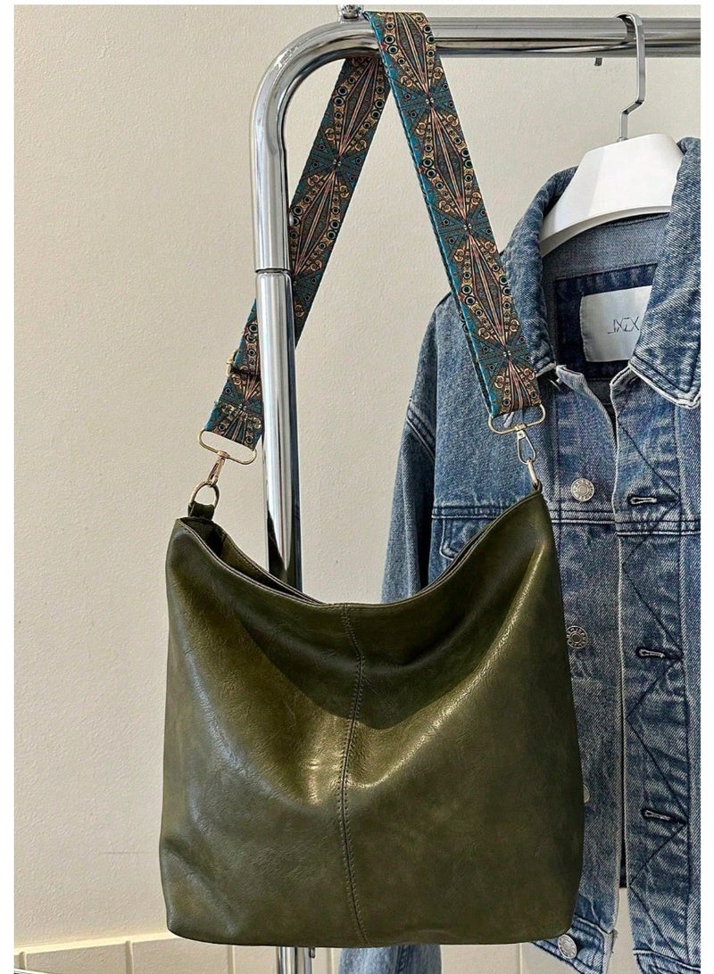 shein New Fashion Handbag, Shoulder Bag, Tote Bag, High-Quality Large Capacity Commuter Bucket Bag For Women - Image 2