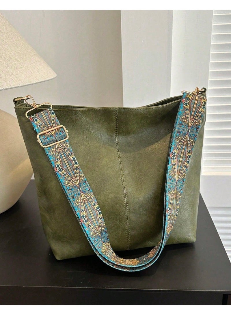 shein New Fashion Handbag, Shoulder Bag, Tote Bag, High-Quality Large Capacity Commuter Bucket Bag For Women - Image 1