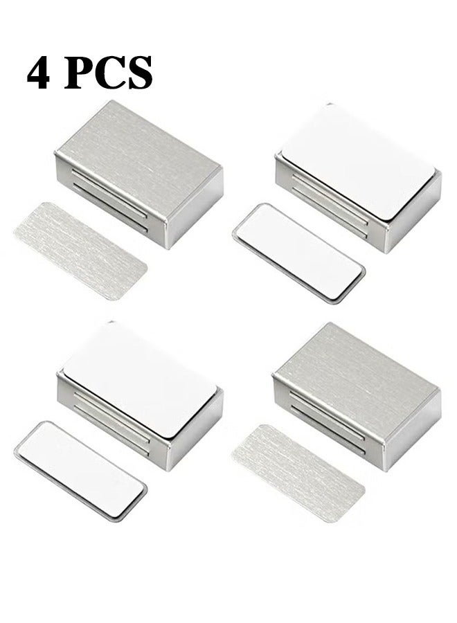 4 Pack Magnetic Door Locks Strong Cabinet Door Magnetic Lock Stainless Steel Kitchen Magnetic Lock - Image 1