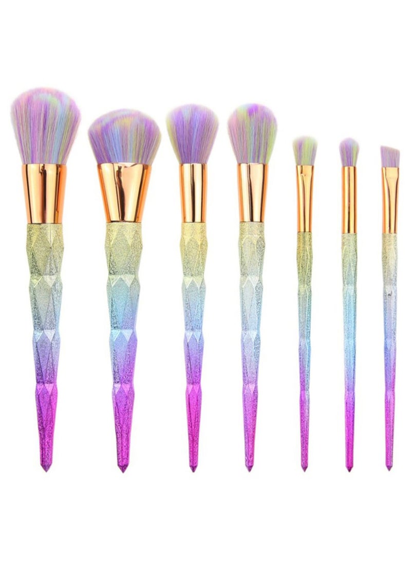 طقم فرشاة مستحضرات تجميل 7 قطع متعدد الألوان - Image 1