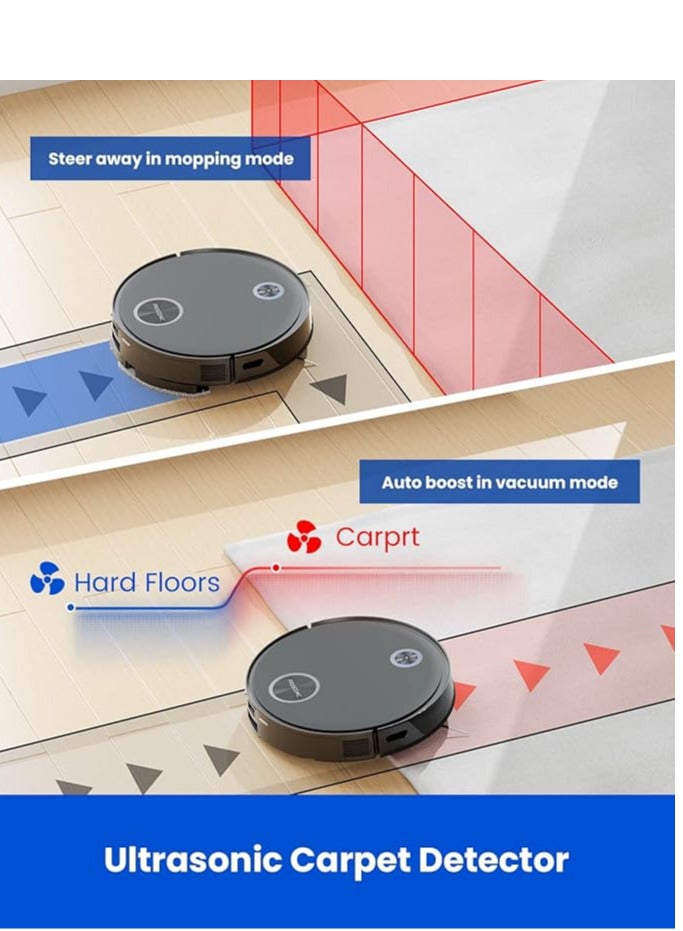 Proscenic V10 Robot Vacuum Cleaner 2 in 1 PathPro™ Laser Assisted Navigation Sonic Washer App/Alex/Siri/IFTTT Control Ideal for Carpets/Floors/Pet - Image 4