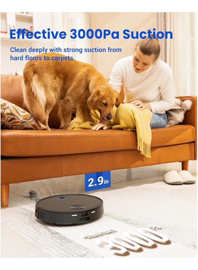 Proscenic V10 Robot Vacuum Cleaner 2 in 1 PathPro™ Laser Assisted Navigation Sonic Washer App/Alex/Siri/IFTTT Control Ideal for Carpets/Floors/Pet - Image 3