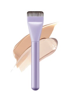 OCHEAL Flat Foundation Brush for Liquid Makeup,Ultra Thin Liquid Foundation Brush Premium Makeup Face Brush for Blending, Cream, Thin Foundation Brush Makeup Tool Face Foundation Flat Brush-purple  - Image 1