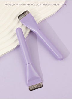 OCHEAL Flat Foundation Brush for Liquid Makeup,Ultra Thin Liquid Foundation Brush Premium Makeup Face Brush for Blending, Cream, Thin Foundation Brush Makeup Tool Face Foundation Flat Brush-purple  - Image 5