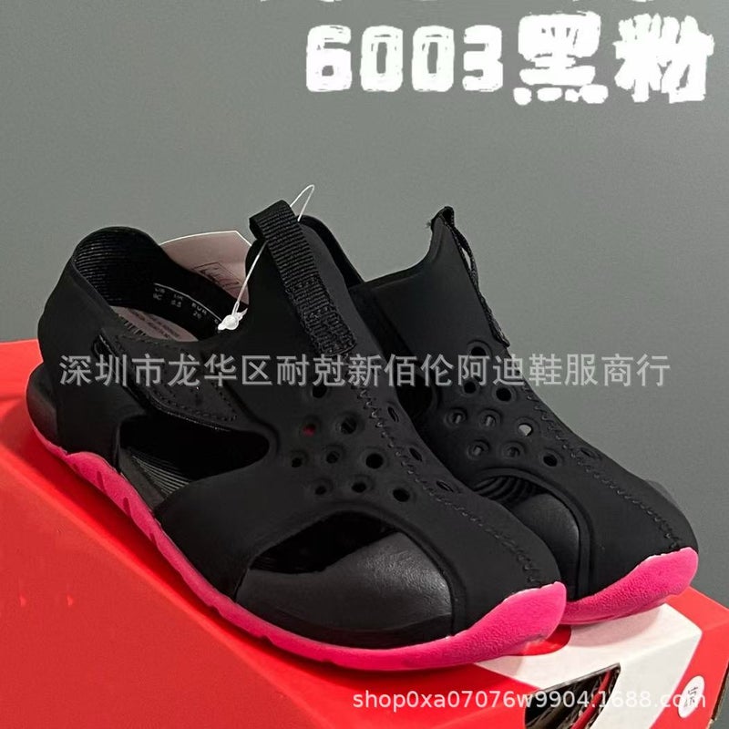 New Putian Airplane Wing Sandals Men'S And Women'S Foot Protection Hole Shoes Summer Water Treading Velcro Shoes Children'S Shoes - Image 1