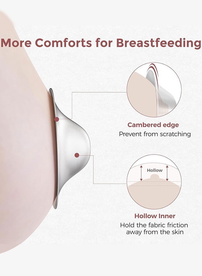 Sharpdo 925 Silver Nipple Shields, Breast Shields for Nursing Newborns, Nipple Covers to Protect Nursing Nipples - Image 2