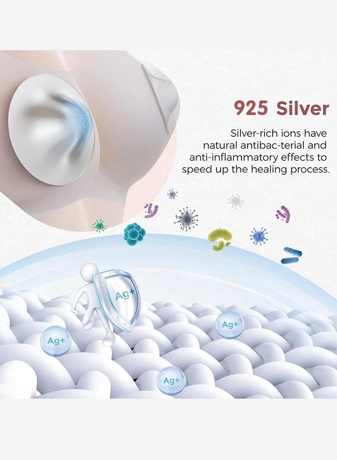 Sharpdo 925 Silver Nipple Shields, Breast Shields for Nursing Newborns, Nipple Covers to Protect Nursing Nipples - Image 3