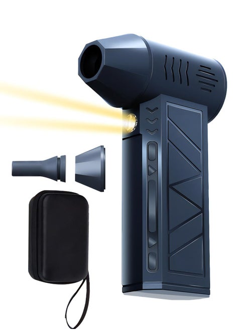 Portable Mini Jet Air Blower with Flashlight, Electric Air Duster 4 Adjustable Speed Mode, 130000 RPM Powerful Jet Dry blower for Clean the Car, Keyboard, PC Case