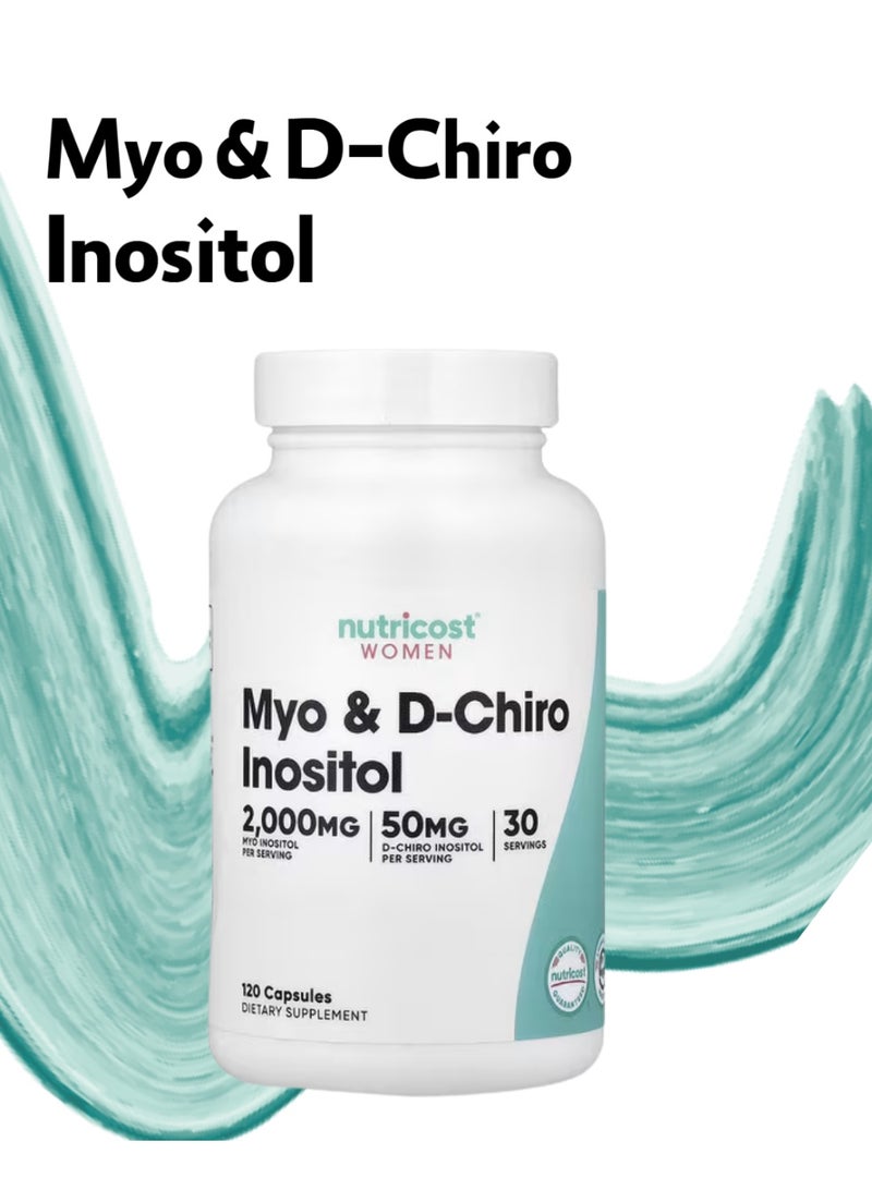 Nutricost, Women، Myo & D-Chiro Inositol، 120 كبسولة - Image 1