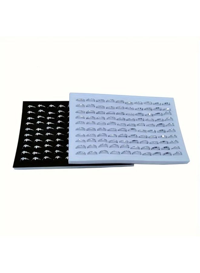 4pcs Hole Sponge Ear Stud Finger Ring Storage Tray Stackable Jewelry Organizer For Drawer Display - Image 3