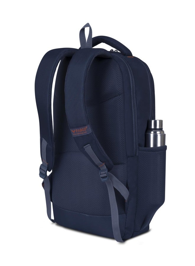 FABCO S-210 Backpack Bag for Men and Women with 3 Compartments, Laptop Sleeve and Organizer Pocket, Soft Padded Back School College Office Travel Backpack Blue Color - Image 3