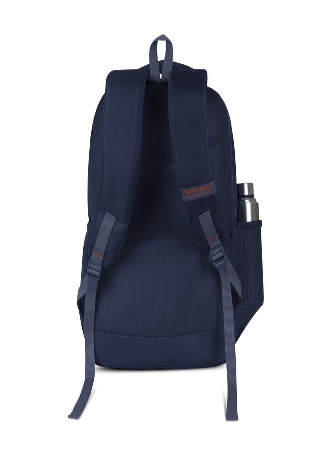 FABCO S-210 Backpack Bag for Men and Women with 3 Compartments, Laptop Sleeve and Organizer Pocket, Soft Padded Back School College Office Travel Backpack Blue Color - Image 5