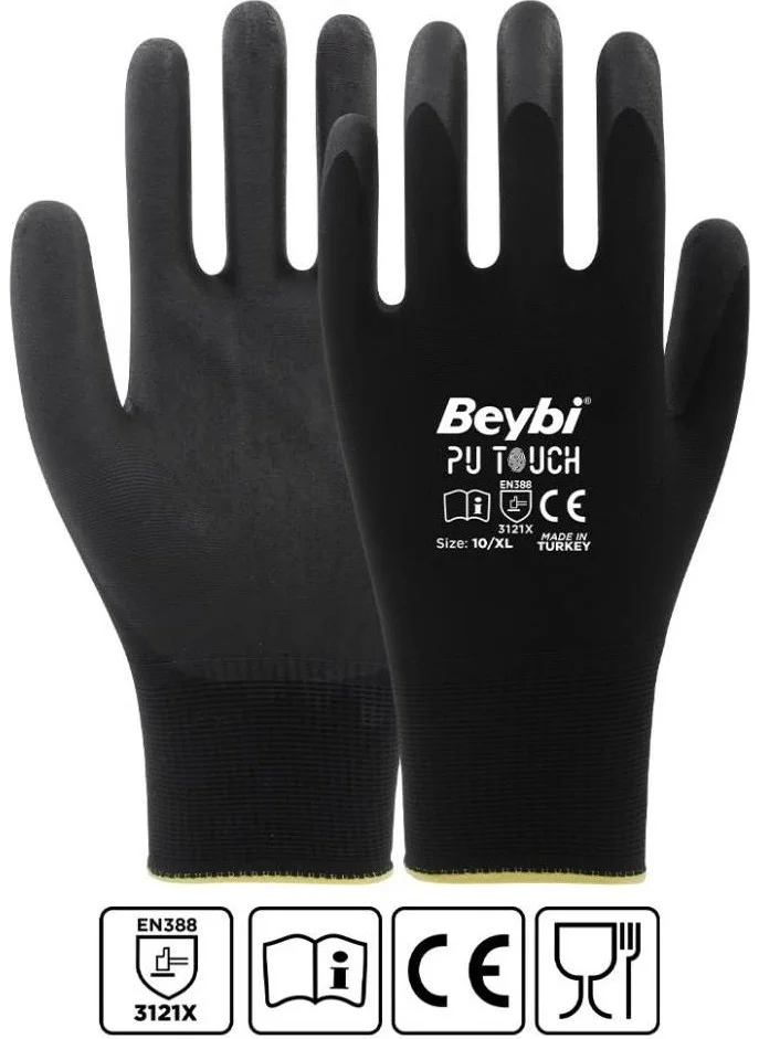 Beybi Pu Touch Precision Assembly Work Gloves Size 10 - 288 Pairs