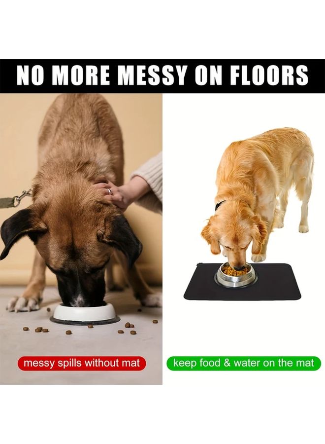 Waterproof Non Slip Pet Feeding Mat Easy Clean Pad For Cats And Dogs In Pink - Image 3