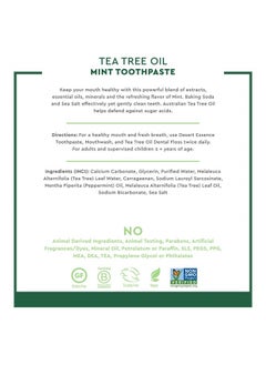 Tea Tree Oil Toothpaste - Mint - 6.25 Oz - Refreshing Taste - Deep Cleans Teeth & Gums - Helps Fight Plaque - Sea Salt - Pure Essential Oil - Baking Soda - Promotes Healthy Mouth - pzsku/ZAC210770EB4C820759E4Z/45/_/1716676189/ec64c6bd-8551-444b-9d49-957e26cea2f8