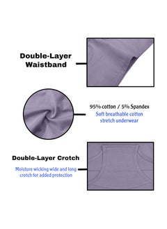 Love Bell Premium Cotton Four-way stretch Panties - MULTIPACK - Regular and Plus Sizes - Classic Briefs for Women (UAE/KSA, Alpha, M, Regular, Regular, Light Shades - 6 Pcs Pack)  - Image 2