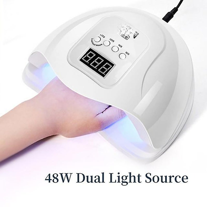 120 واط 48 واط آلة تجفيف الأظافر المحمولة مصباح مانيكير UV LED كابل USB للاستخدام المنزلي مصباح UV للأظافر لتجفيف طلاء الجيل الحجم: 48 واط - Image 1