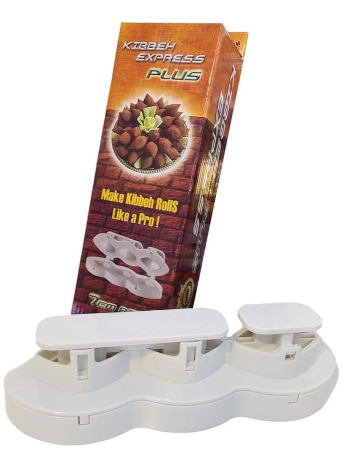 EXPRESS Quick Kibbeh Mold Maker, 7 cm, white, plastic - Image 1