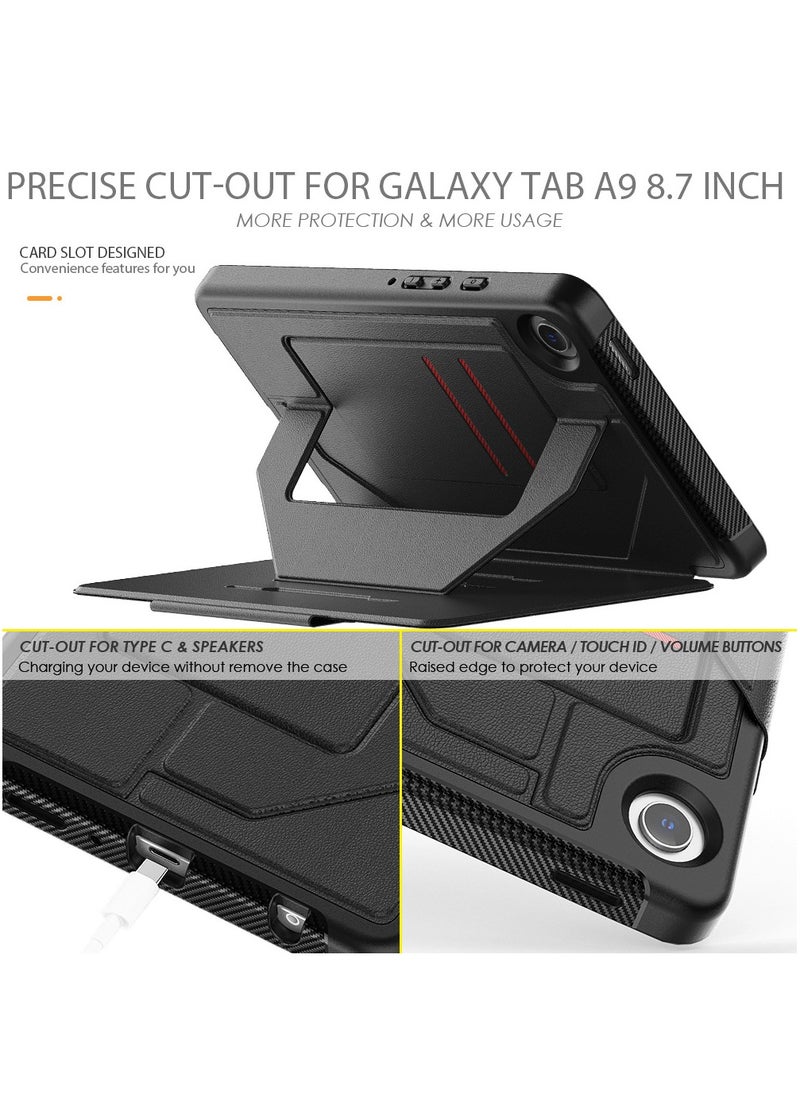 Generic - Compatible with Samsung Galaxy Tab A9 Plus 11(SM-X210/X216/X218) Flip Sleep Stand Tablet Case Silicone PC Drop Bag - Image 1
