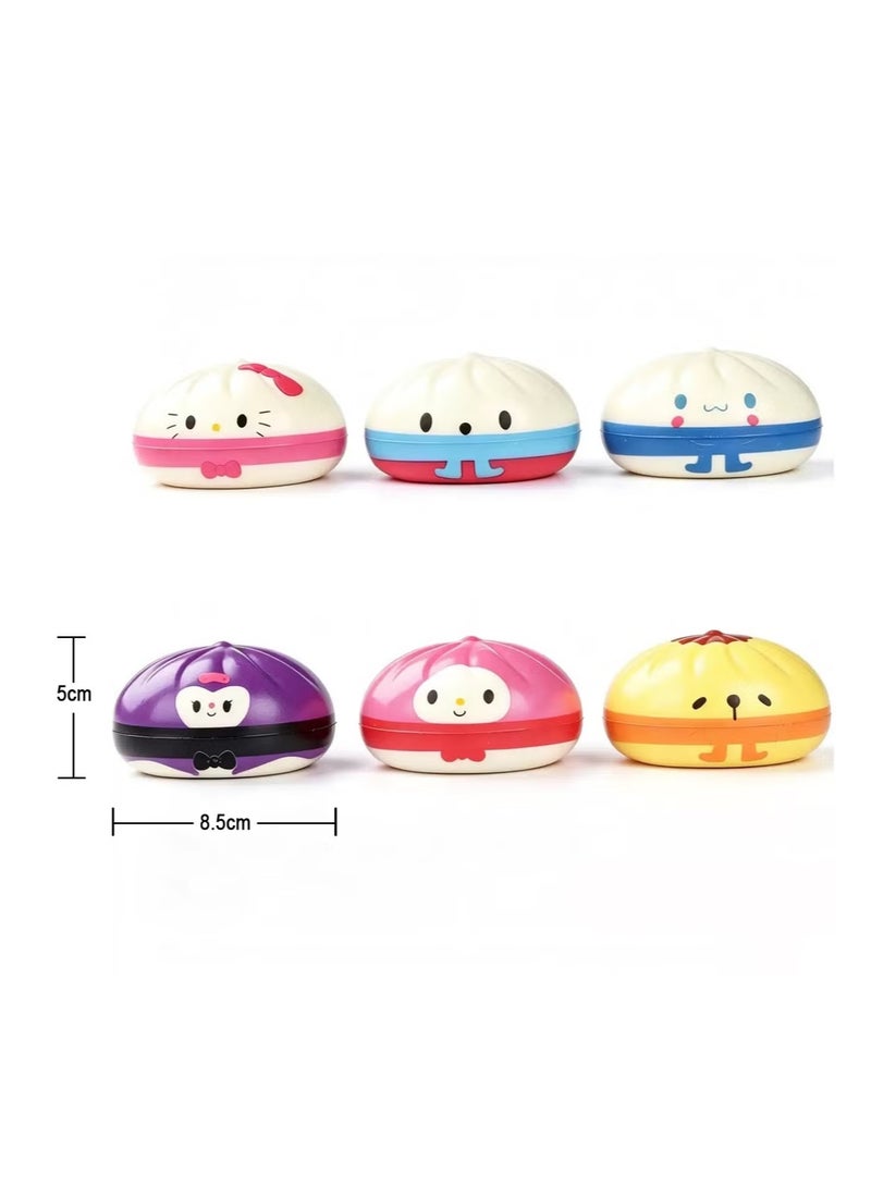2PCS Cartoon Character Super Soft Slow Rebound Squishy Decompression Toys for Stress Relief (Blind Box, Random Colors) - Image 2