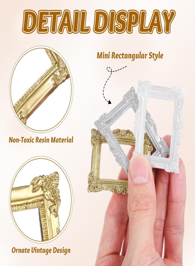 HOMSFOU 6pcs Photo Frame Ornaments Diy Phone Case Decor Mini House Picture Frame Decorative Photo Frame Small Picture Frames Exhibit Picture Frame Antique Photo Frame Collage Resin Vintage - Image 5