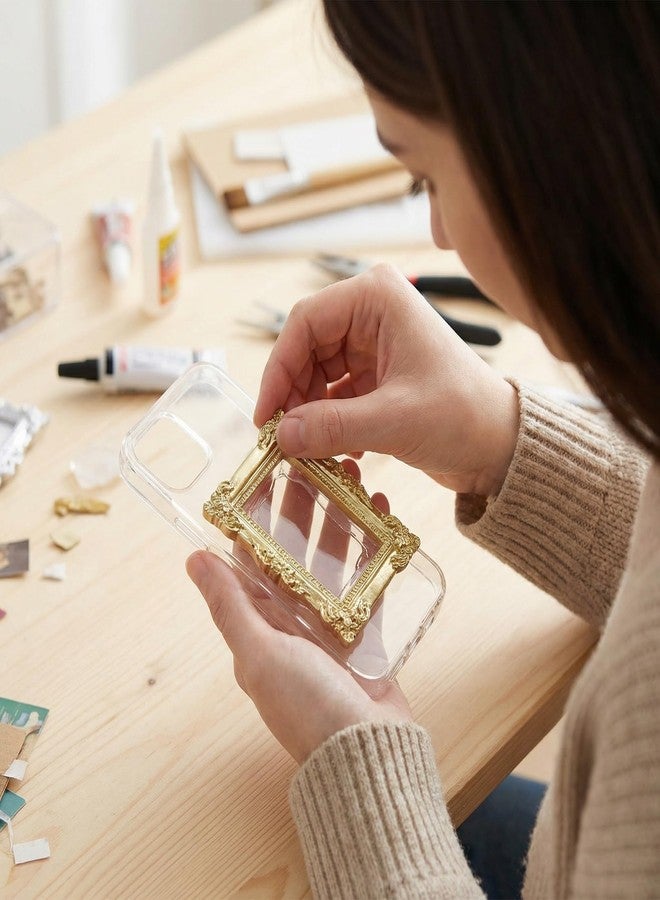 HOMSFOU 6pcs Photo Frame Ornaments Diy Phone Case Decor Mini House Picture Frame Decorative Photo Frame Small Picture Frames Exhibit Picture Frame Antique Photo Frame Collage Resin Vintage - Image 4