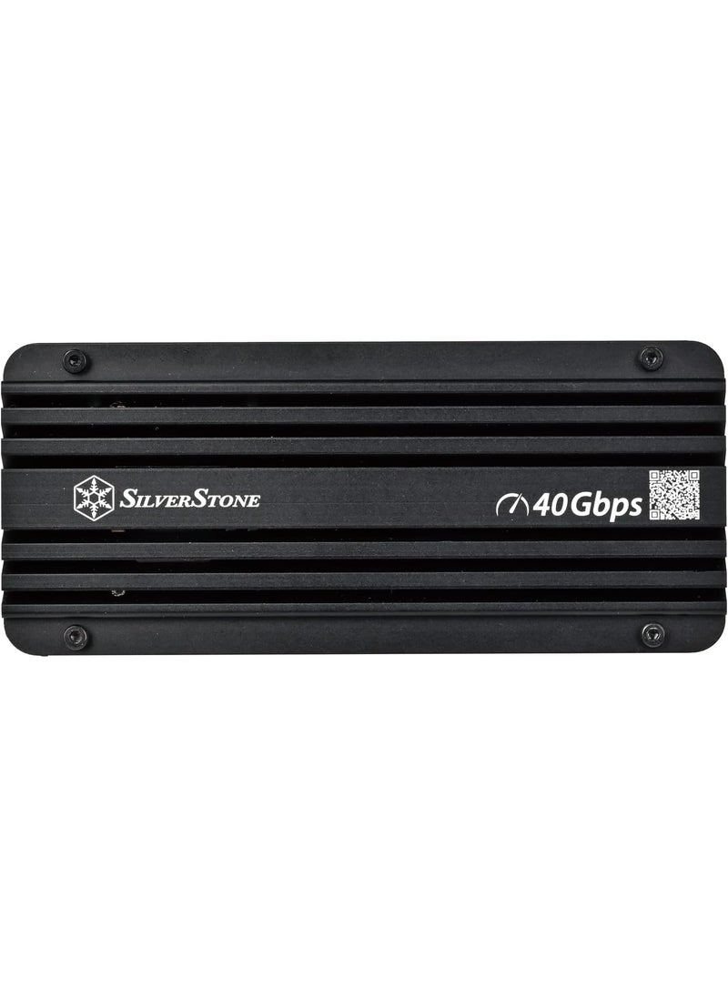 SilverStone SilverStone Technology MS1240G USB 4 NVMe M2 SSD Enclosure with Active Cooling SSTMS12B40G  - Image 3