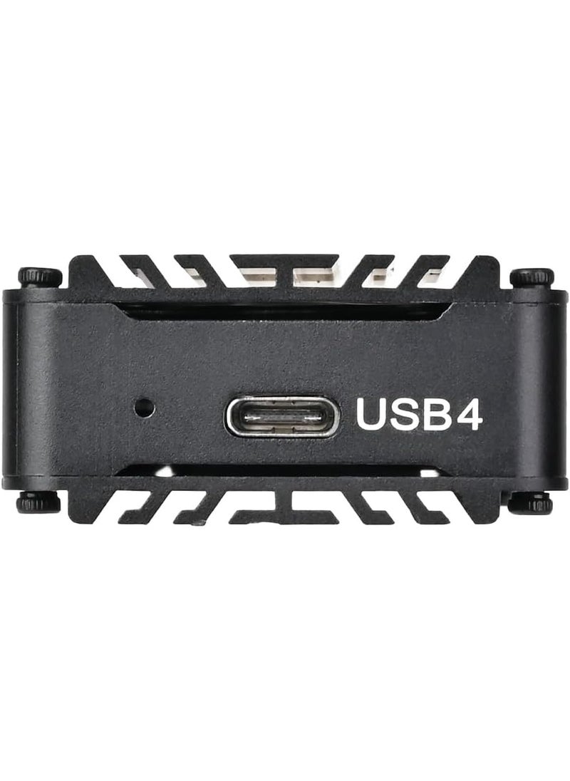 SilverStone SilverStone Technology MS1240G USB 4 NVMe M2 SSD Enclosure with Active Cooling SSTMS12B40G  - Image 4