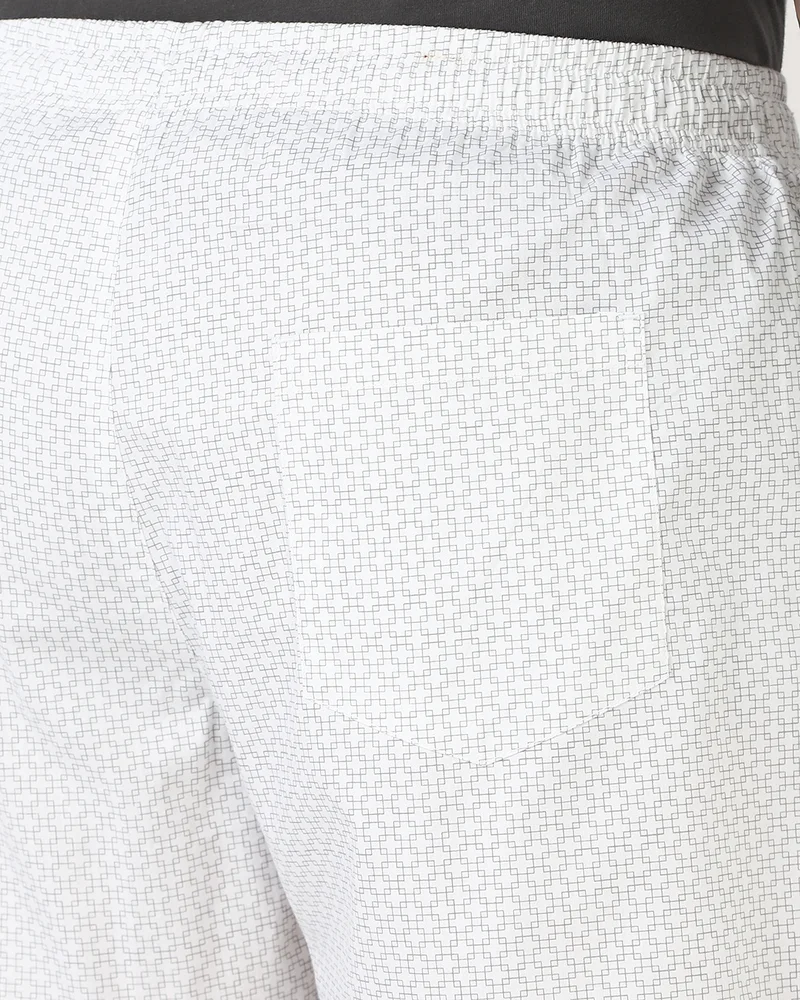 bewakoof Men's White All Over Printed Boxers