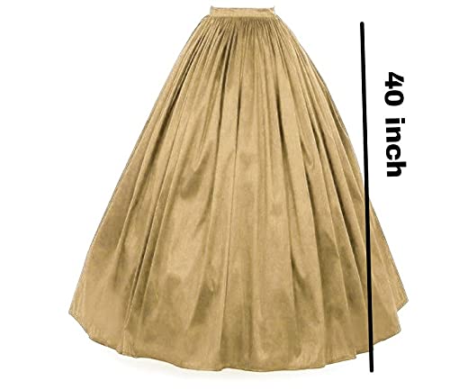 JANAK Women Silk Long Skirt (Golden) - Image 2