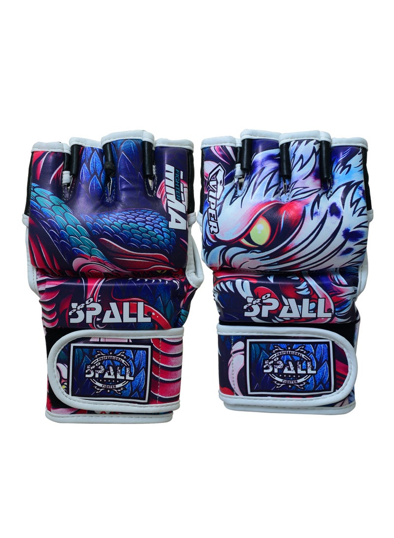 Spall MMa Gloves Half Finger Grappling GLoves With Open Palms Punching Bag For Muay Thai Kickboxing Sparring Sanda Sparring Punching Bag Training And Combat-S/M - Image 4