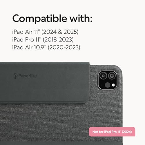 Paperlike Folio Case for iPad Pro 11" (2020/21/22), iPad Air 11" (2024/25) & iPad Air 10.9" (2020/22) - Magnetic, Lightweight, Slim, Protective case with Apple Pencil Charging, auto Sleep/Wake - Image 2