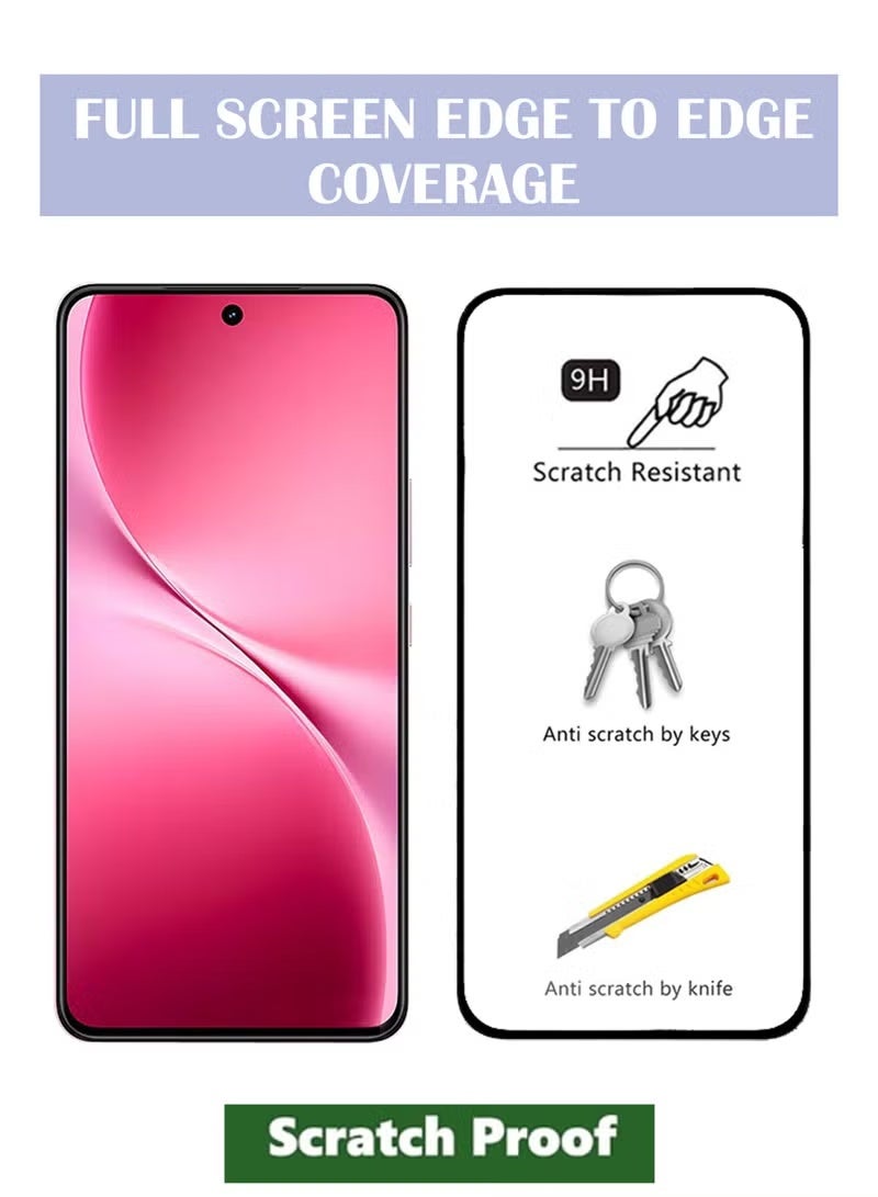 يويو تيك واقي شاشة Vivo V60 Lite 6.77 بوصة 2025، عالي الدقة، صلابة 9H، مقاوم للخدش، خالٍ من الفقاعات وسهل التركيب، مصنوع من الزجاج المقوى - Image 4