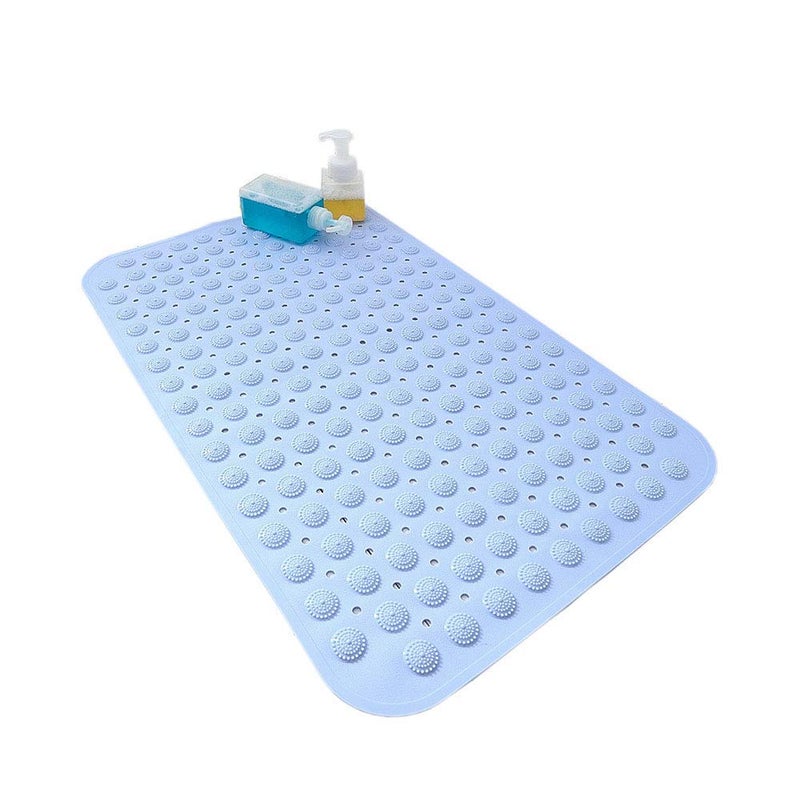 Swabs® PVC Anti Slip Bath Mat with Suction Cup, Nonslip Extra Soft Eco Friendly Anti Bacterial PVC Bath Mat for Bathroom and Shower70 x 37 cm (Multi) - Image 1