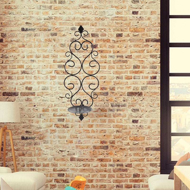 2pcs Iron Art Wall Mounting Candle Holder Candle Holder Candlestick Holder for Living Room - Image 3