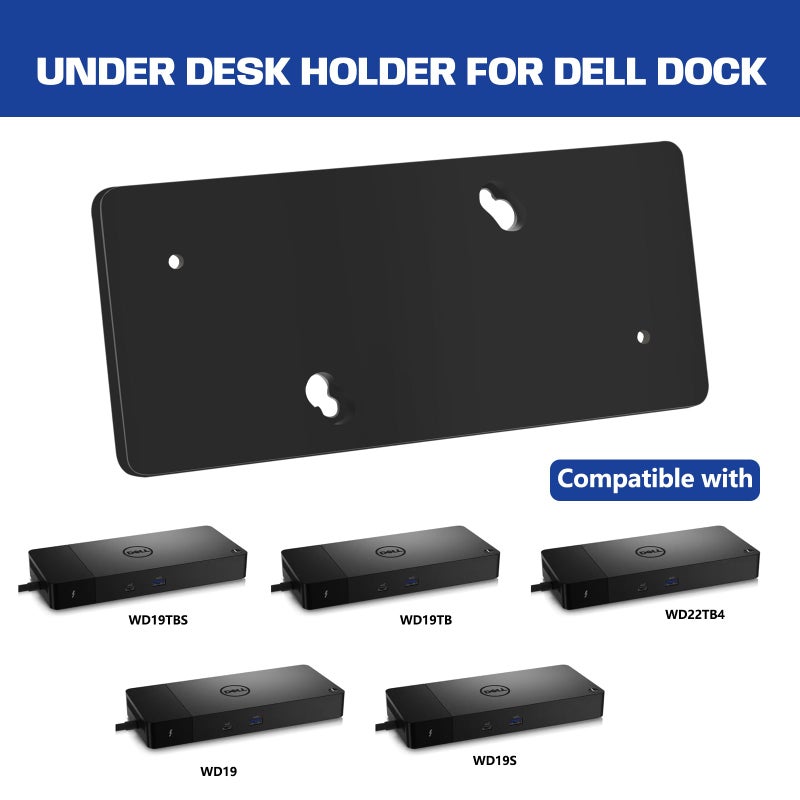 DUDUXI حامل تحت المكتب لدوك ديل WD19 / WD19S / WD19TBS / WD19TB / WD22TB4 + كتل الطاقة (لـ 180 واط و 130 واط)، محطة إرساء وحامل كتل الطاقة - Image 3