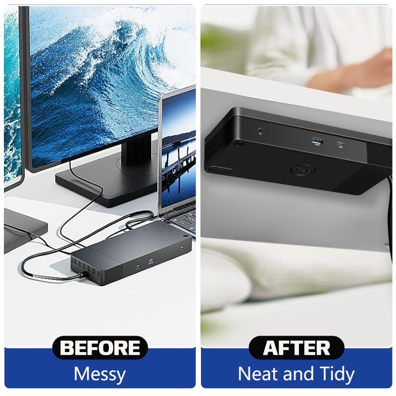 DUDUXI حامل تحت المكتب لدوك ديل WD19 / WD19S / WD19TBS / WD19TB / WD22TB4 + كتل الطاقة (لـ 180 واط و 130 واط)، محطة إرساء وحامل كتل الطاقة - Image 4