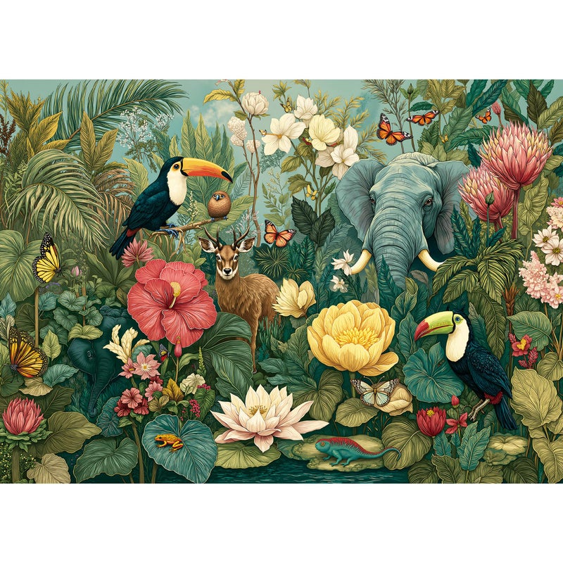 lamplig 1000 Piece Puzzle for AdultsRainforest Animals Jigsaw PuzzleJungle Puzzles 1000 Pieces Challenging Nature Game and Great Gift Flower Puzzle Decor Toy for Adults 275x196 11 Poster - Image 3