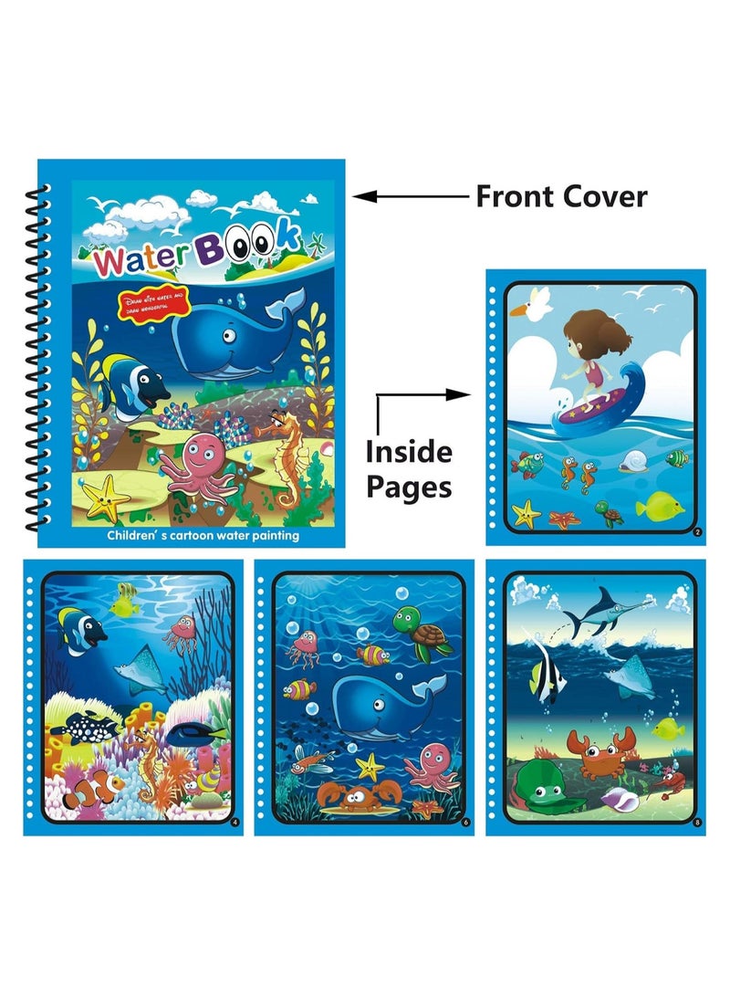 Magic Water Coloring Book, Drawing Board and Magic Water Pen, Educational Drawing Toy for Kids - Image 1