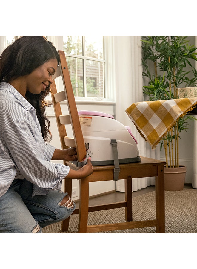 Ingenuity Baby Base 2-in-1 Booster Seat – Peony, Portable Feeding & Play Seat, Removable Tray, Adjustable for Babies & Toddlers - Image 2