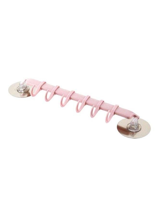 Six Row Hook Hanger Pink 37x7cm - Image 3