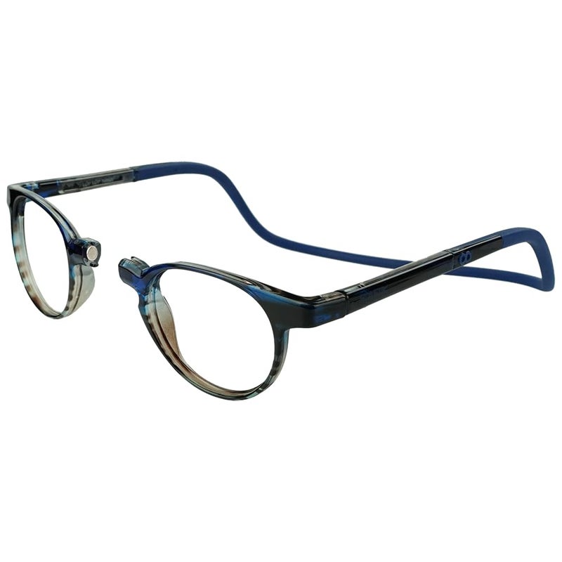 Clic Magnetic Reading Glasses for Men or Women Soft Foldable Band Computer Readers Taku SXL Blue 300 Magnification - Image 3
