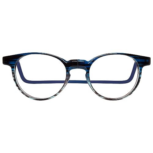 Clic Magnetic Reading Glasses for Men or Women Soft Foldable Band Computer Readers Taku SXL Blue 300 Magnification - Image 5