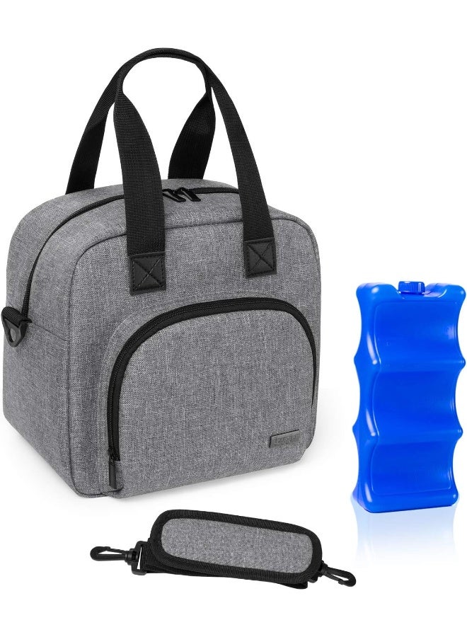 Luxja Breastmilk Cooler Bag, Leakproof Breast Milk Cooler (Bag Only) Fits for 5-9 Ounce bottles(with an Ice Pack) Grey - Image 1