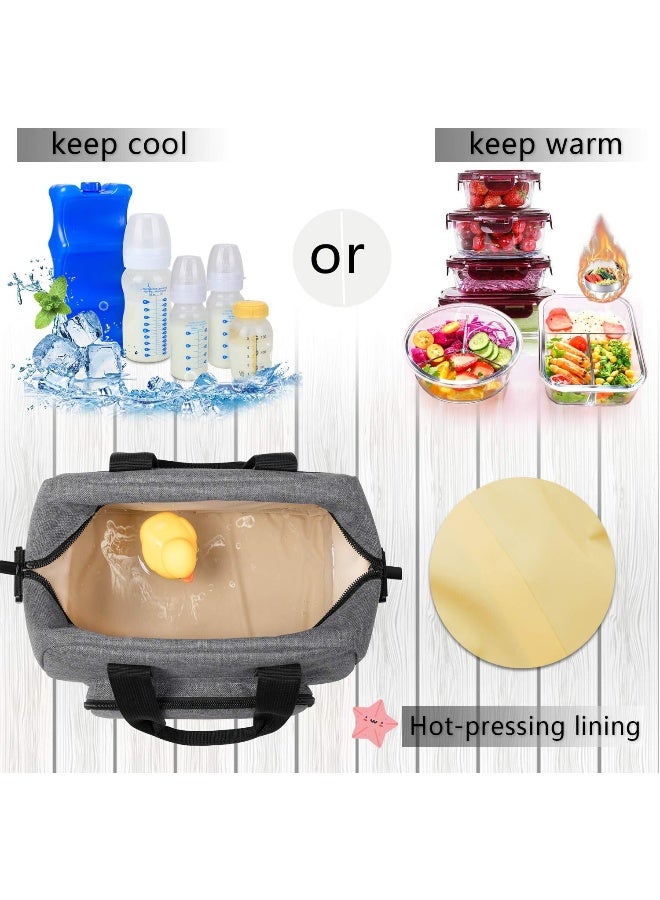 Luxja Breastmilk Cooler Bag, Leakproof Breast Milk Cooler (Bag Only) Fits for 5-9 Ounce bottles(with an Ice Pack) Grey - Image 2