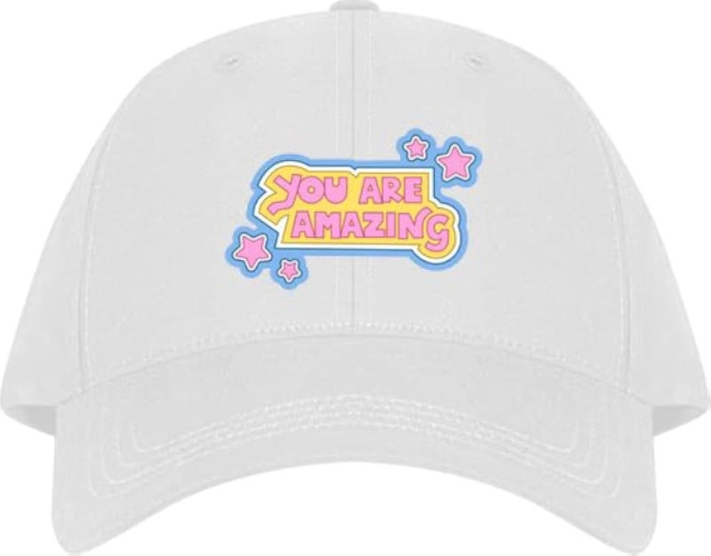 YOU ARE AMAZING Plain unisex baseball cap White